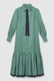 【予約販売】【LOULOU WILLOUGHBY】メモリーツイルティアードシャツワンピース アルアバイル/allureville ミントグリーン