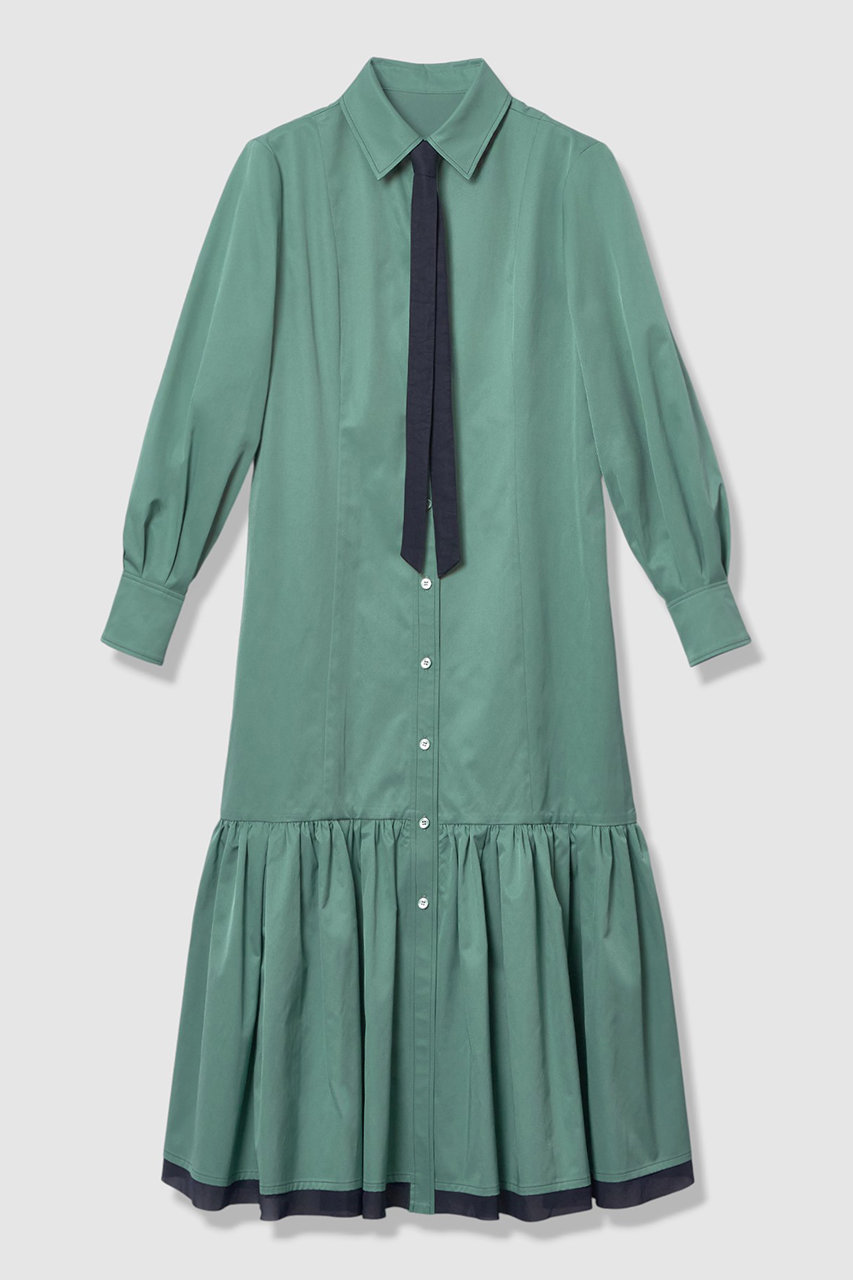 アルアバイル/allurevilleの【予約販売】【LOULOU WILLOUGHBY】メモリーツイルティアードシャツワンピース(ミントグリーン/21261014110-95-020)