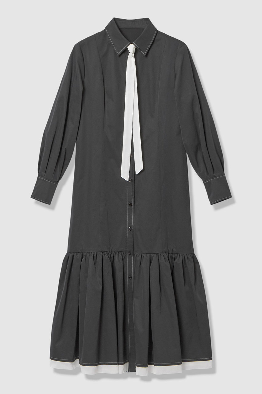 アルアバイル/allurevilleの【予約販売】【LOULOU WILLOUGHBY】メモリーツイルティアードシャツワンピース(ブラック/21261014110-95-020)