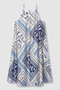 【予約販売】【LOULOU WILLOUGHBY】ウエスタンスカーフプリントホルターネックワンピース アルアバイル/allureville ブルー