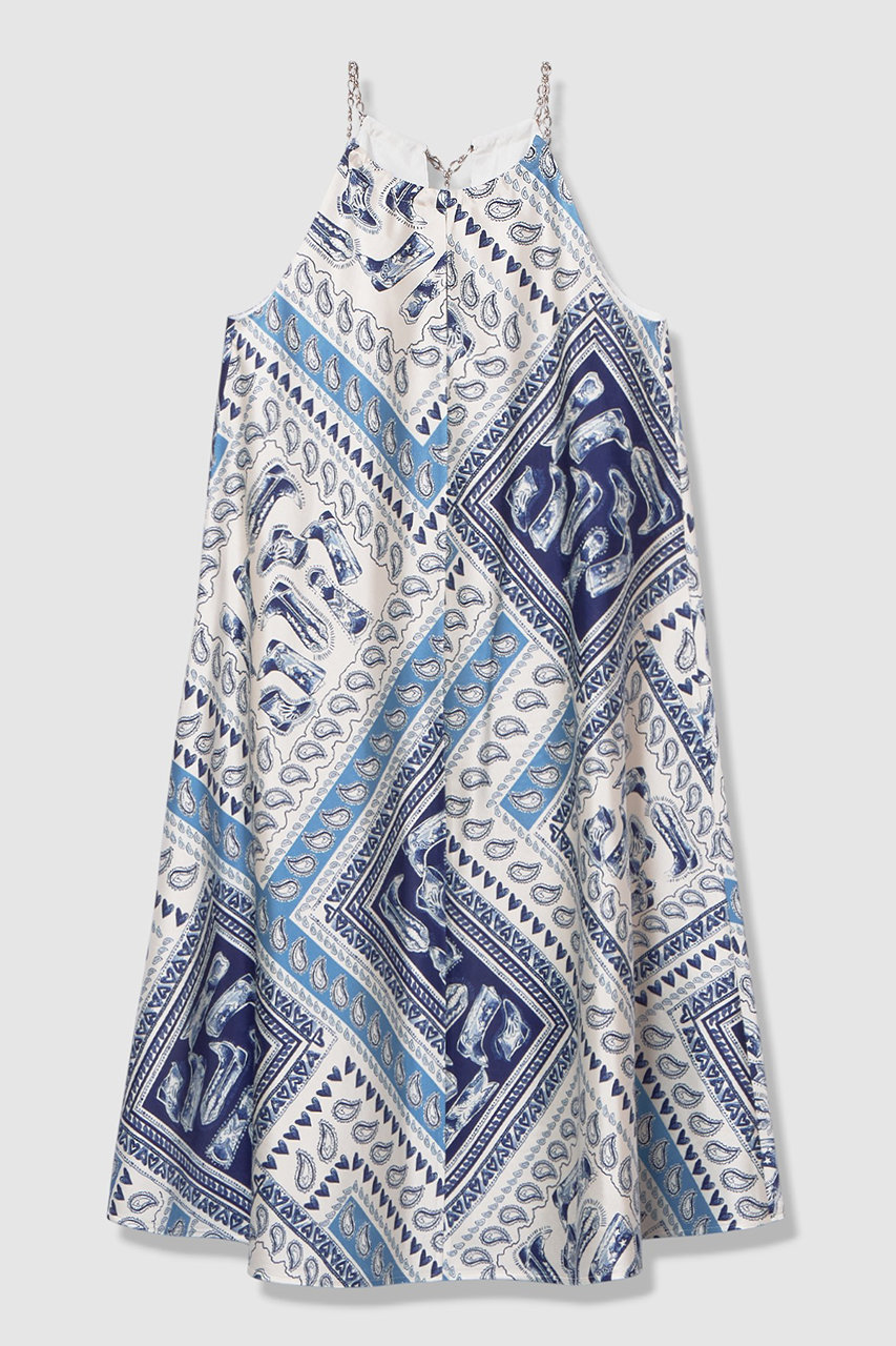 アルアバイル/allurevilleの【予約販売】【LOULOU WILLOUGHBY】ウエスタンスカーフプリントホルターネックワンピース(ブルー/21261014130-61-020)