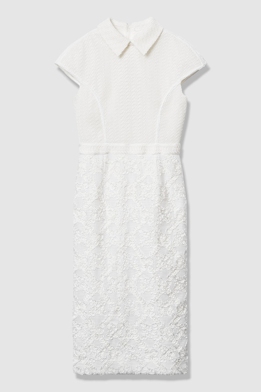 アルアバイル/allurevilleの【予約販売】【LOULOU WILLOUGHBY】コード刺繍ドッキングワンピース(オフホワイト/21261014150-95-020)