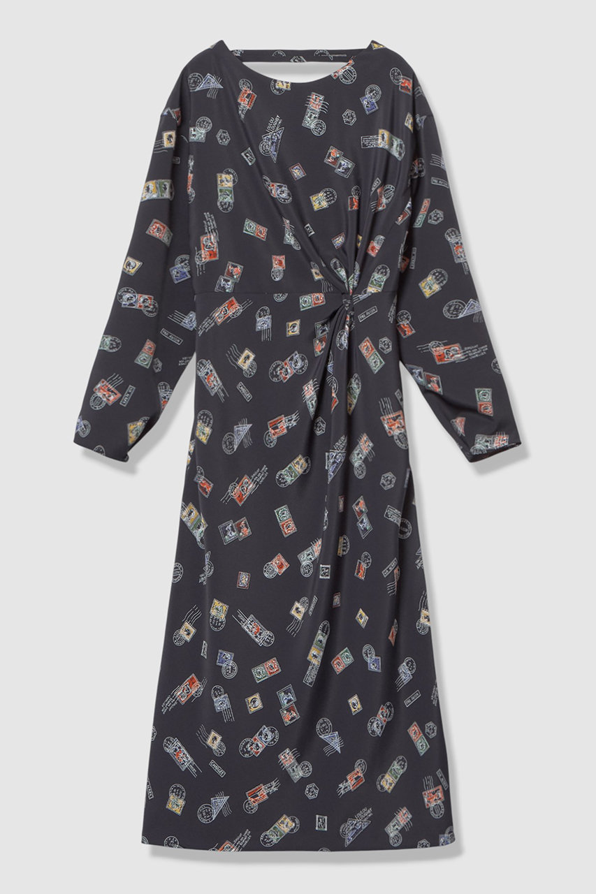 【LOULOU WILLOUGHBY】レタープリントワンピース