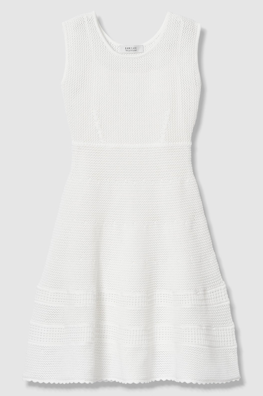 アルアバイル/allurevilleの【予約販売】【LOULOU WILLOUGHBY】メッシュクロッシェミニワンピース(オフホワイト/21261014280-02-020)