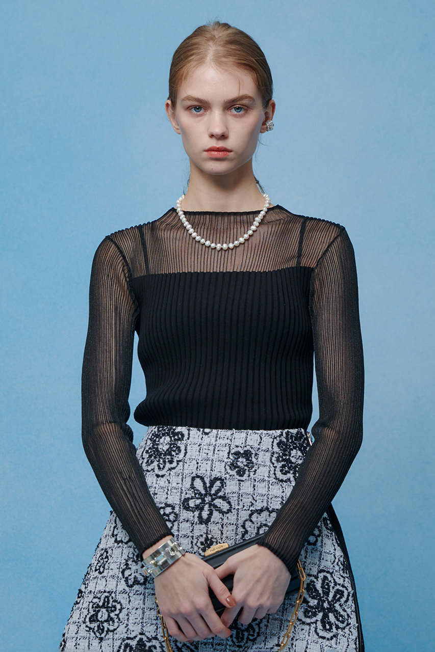 アルアバイル/allurevilleの【予約販売】【LOULOU WILLOUGHBY】シアーキリカエプルオーバー(ブラック/21261016160-95-020)