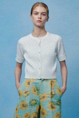 アルアバイル/allurevilleの【予約販売】【LOULOU WILLOUGHBY】アイレット半袖カーディガン(110300/110303)