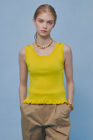 アルアバイル/allurevilleの【予約販売】【LOULOU WILLOUGHBY】ワイドリブヘムフリルタンク(110300/110301)