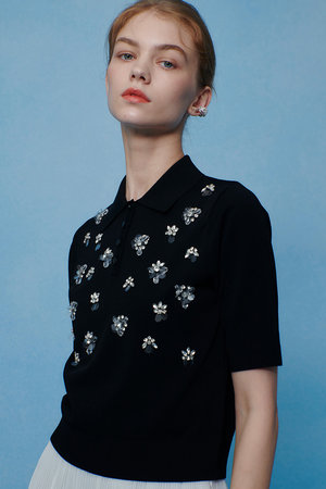 アルアバイル/allurevilleの【LOULOU WILLOUGHBY】フラワービジューポロ