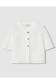【LOULOU WILLOUGHBY】メッシュクロッシェボレロカーディガン アルアバイル/allureville