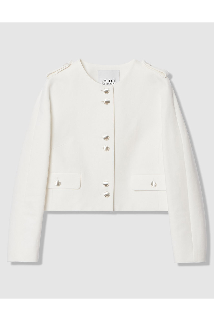 アルアバイル/allurevilleの【LOULOU WILLOUGHBY】コットンダブルクロスジャケット(ホワイト/21261010110-95-020)
