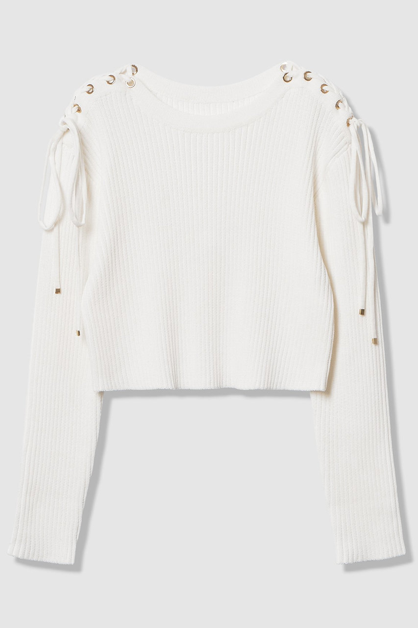 アルアバイル/allurevilleの【予約販売】【LOULOU WILLOUGHBY】レースアップショルダープルオーバー(オフホワイト/21261016200-69-020)