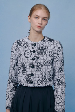 アルアバイル/allurevilleの【予約販売】【LOULOU WILLOUGHBY】MALHIAツイードクルージャケット(110800/110801)