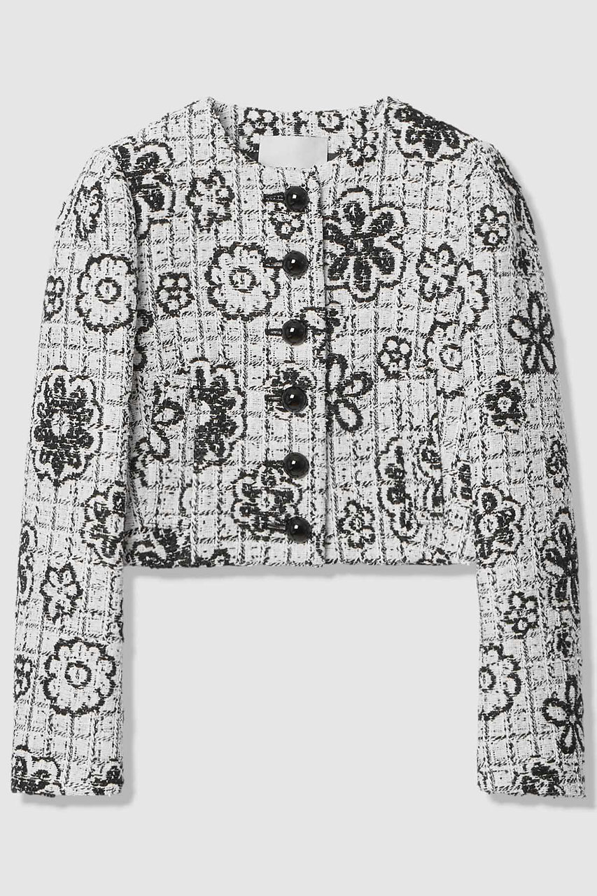 アルアバイル/allurevilleの【予約販売】【LOULOU WILLOUGHBY】MALHIAツイードクルージャケット(ブラック/21261010070-98-020)