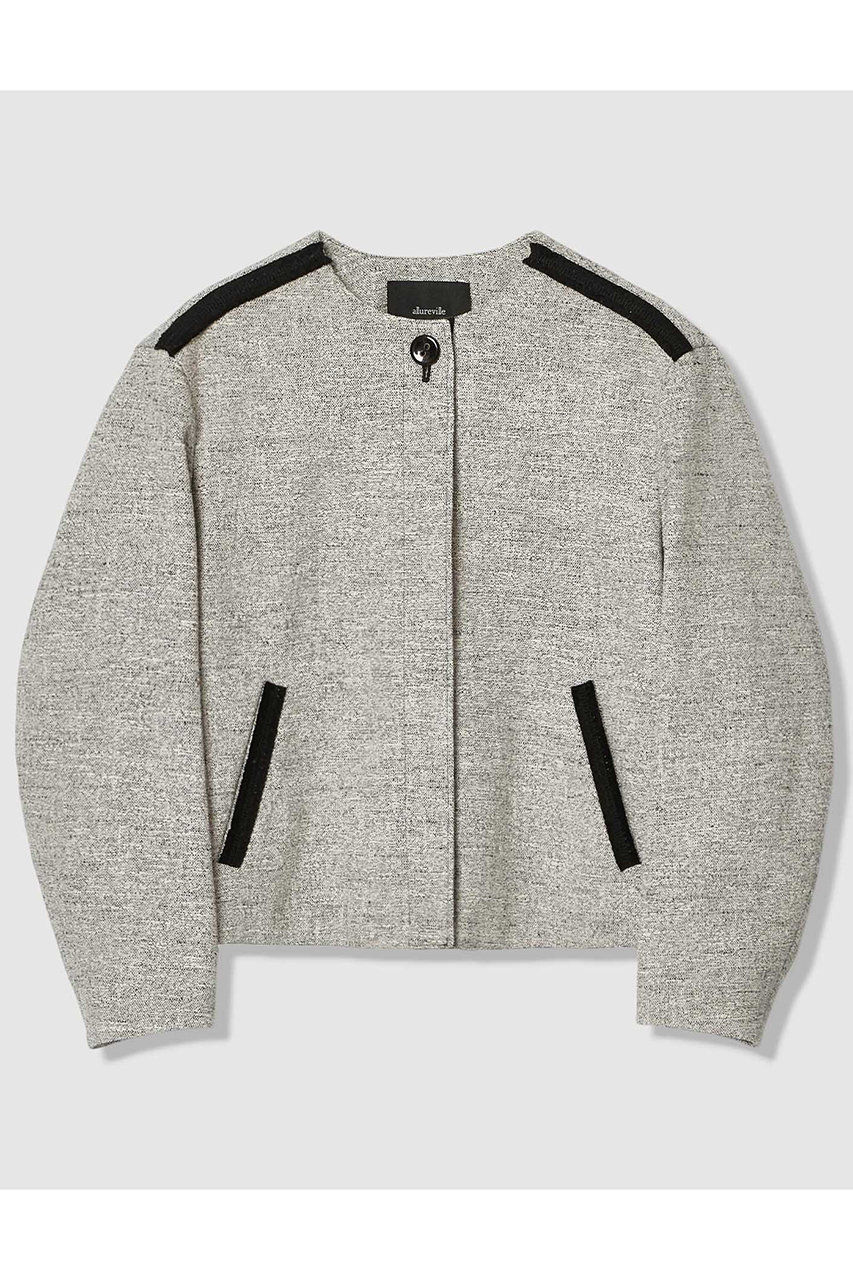 アルアバイル/allurevilleの【予約販売】ミックスツイードノーカラージャケット(ブラック/20261010050-95-020)