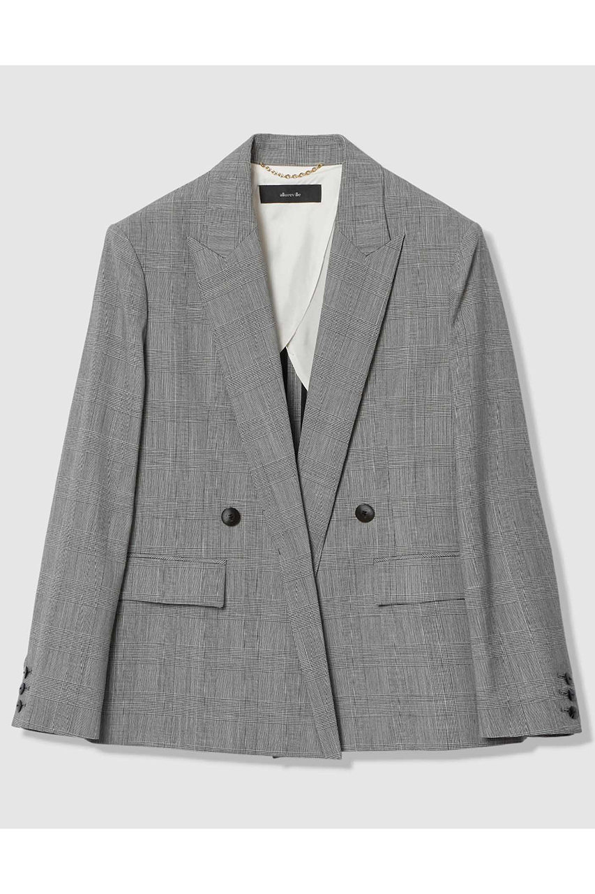 アルアバイル/allurevilleの【予約販売】ポプリンチェックジャケット(ブラック系/20261010120-98-020)