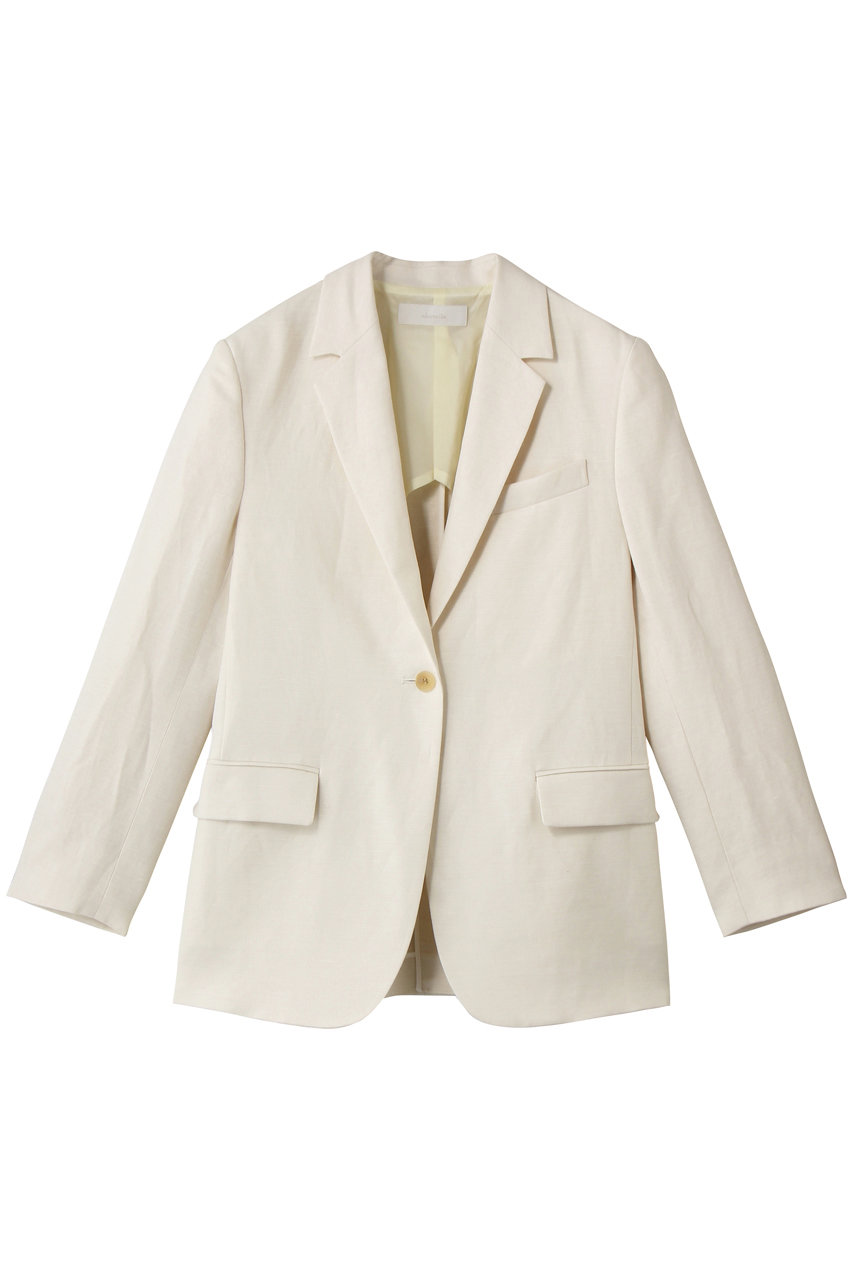 アルアバイル/allurevilleのシャークスキンシングルオーバージャケット(オフホワイト/20261010140-02-020)