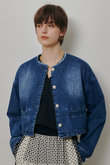 デニムノーカラージャケット