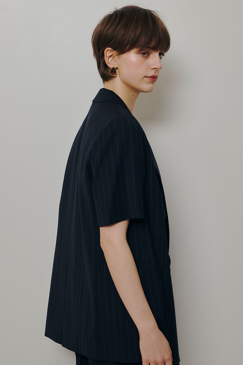 アルアバイル allureville 24AW ノースリーブ シャツ ネイビー アルアバイル allureville 24AW ノースリーブ シャツ ネイビーの通販
