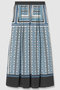OFFICINAペイズリースカート アルアバイル/allureville ブルー