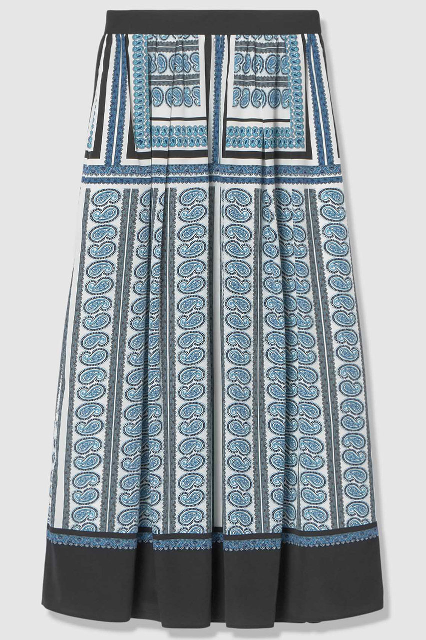 アルアバイル/allurevilleのOFFICINAペイズリースカート(ブルー/20261011140-61-020)
