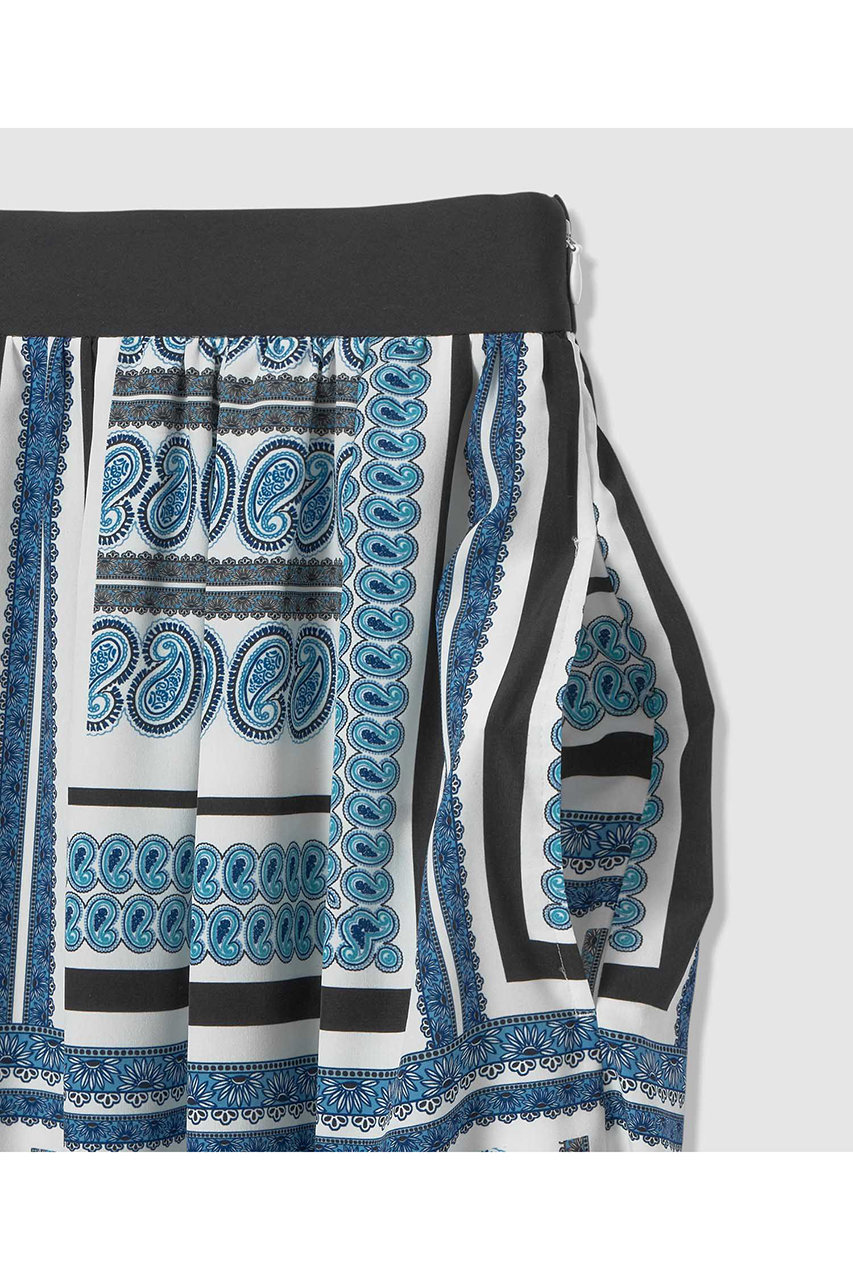 極美品 CELINE 23AW ボーリングスカート ペイズリー レーヨン 42 allureville(アルアバイル)｜OFFICINAペイズリースカート/ブルー の