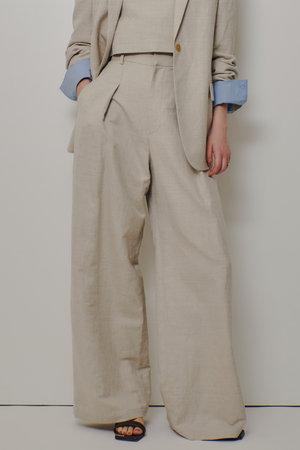 アルアバイル/allurevilleの【予約販売】シャークスキンワイドパンツ(110600/110601)