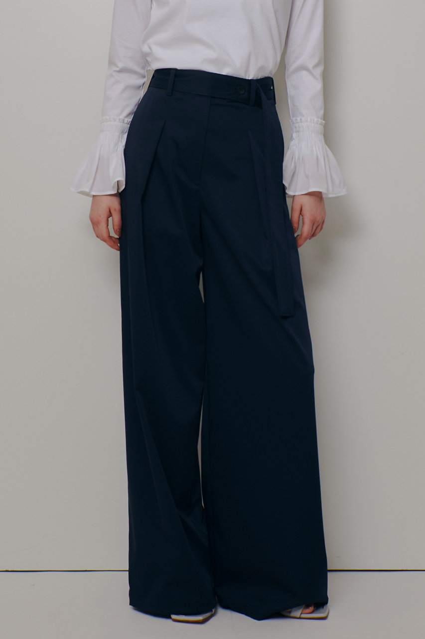 アルアバイル/allurevilleの【予約販売】サテンストレッチベルテッドパンツ(ネイビー/20261012110-65-020)