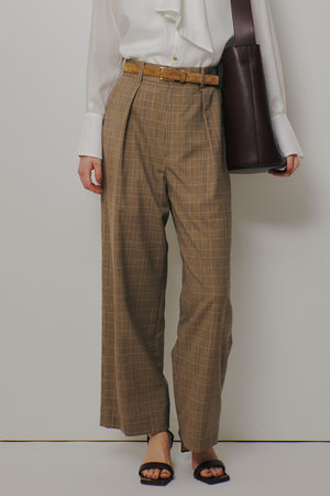 アルアバイル/allurevilleの【予約販売】ディープタックチェックパンツ(110600/110601)