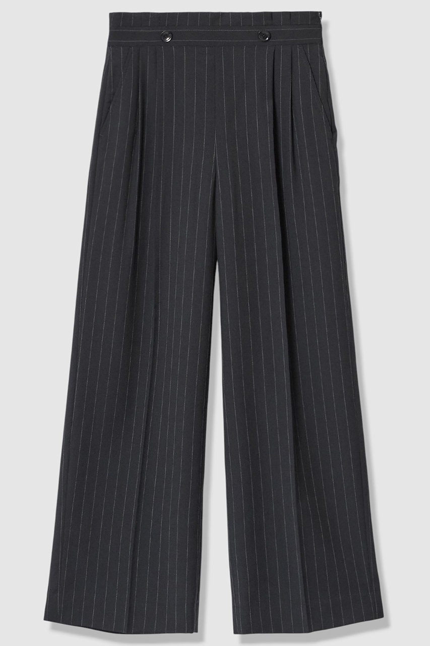 アルアバイル/allurevilleのTWストライプウェストタックパンツ(ネイビー1/20261012190-67-020)