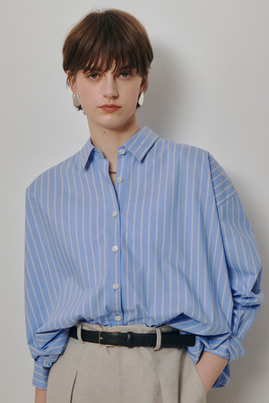 アルアバイル/allurevilleのストライプスカーフ付バルーンシャツ