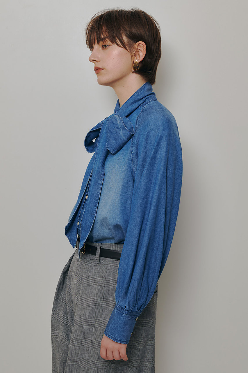 allureville(アルアバイル)｜【WEB・一部店舗別注】デニムボウブラウス