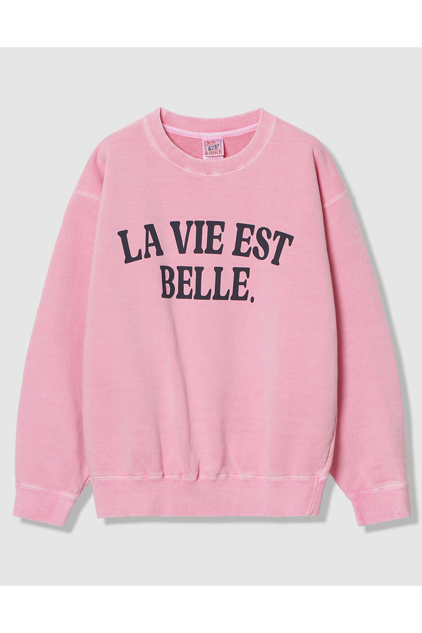 allureville ピグメントダイロゴスウェット (ピンク, 2) アルアバイル ELLE SHOP