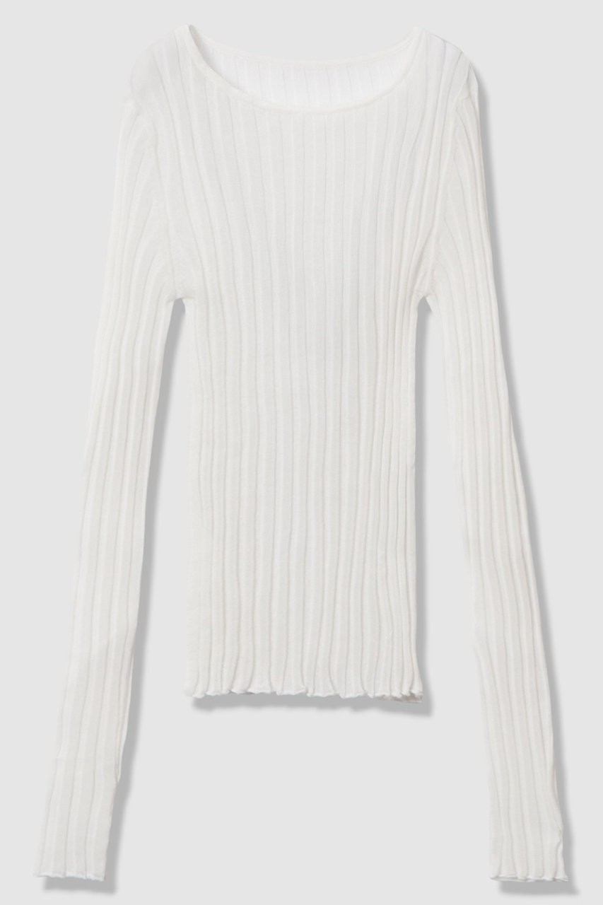 アルアバイル/allurevilleの【予約販売】シアーリブプルオーバー(オフホワイト/20261016090-95-020)