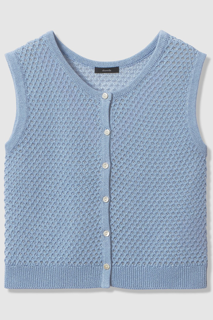 アルアバイル/allurevilleの【予約販売】透かし編みジレプルオーバー(ブルー/20261016330-02-020)