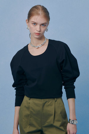 アルアバイル/allurevilleの【予約販売】【LOULOU WILLOUGHBY】シルバイオポンチデザインスリーブプルオーバー(110100/110103)