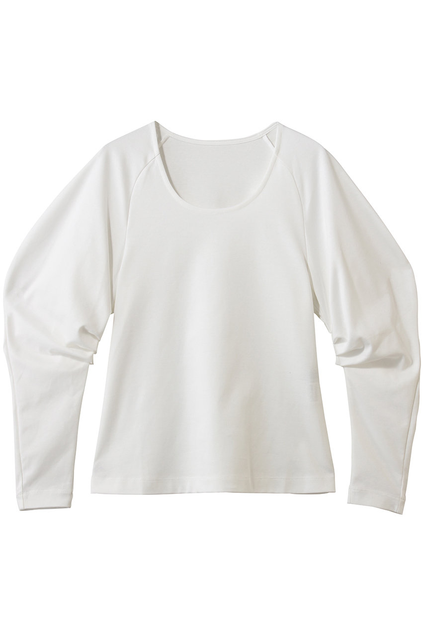 アルアバイル/allurevilleの【LOULOU WILLOUGHBY】シルバイオポンチデザインスリーブプルオーバー(オフホワイト/21261015030-02-020)