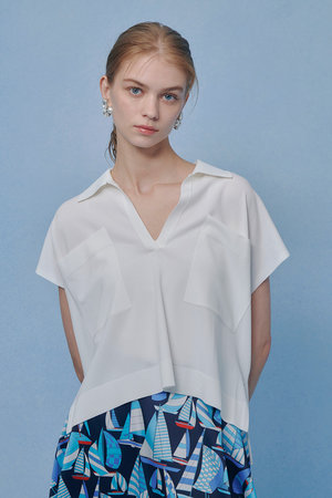 アルアバイル/allurevilleの【予約販売】【LOULOU WILLOUGHBY】ハイツイストスキッパープルオーバー(110300/110301)