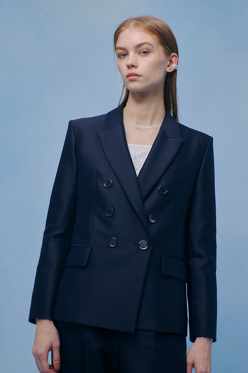 【23年購入】allureville【定価:41,800円】ダブルジャケット トリッカーカラミダブルジャケット | allureville (Women