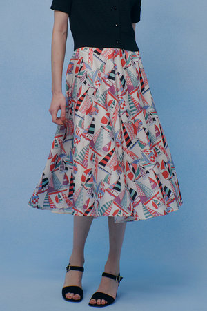 アルアバイル/allurevilleの【予約販売】【LOULOU WILLOUGHBY】RATTIマリーナプリントフレアスカート(110700/110702)