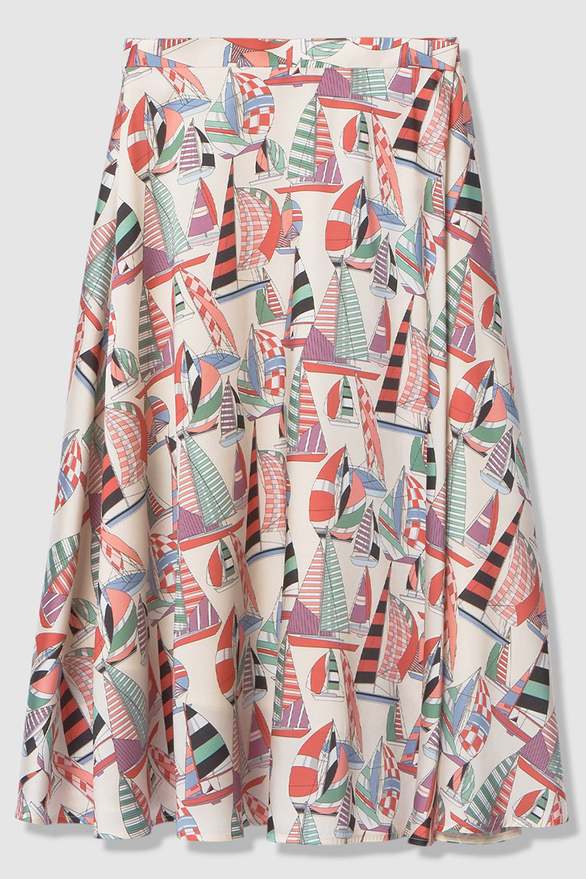 アルアバイル/allurevilleの【LOULOU WILLOUGHBY】RATTIマリーナプリントフレアスカート(マルチ/21261011190-68-020)