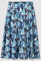 【LOULOU WILLOUGHBY】RATTIマリーナプリントフレアスカート アルアバイル/allureville ブルー系