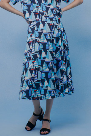 アルアバイル/allurevilleの【予約販売】【LOULOU WILLOUGHBY】RATTIマリーナプリントフレアスカート(110700/110702)