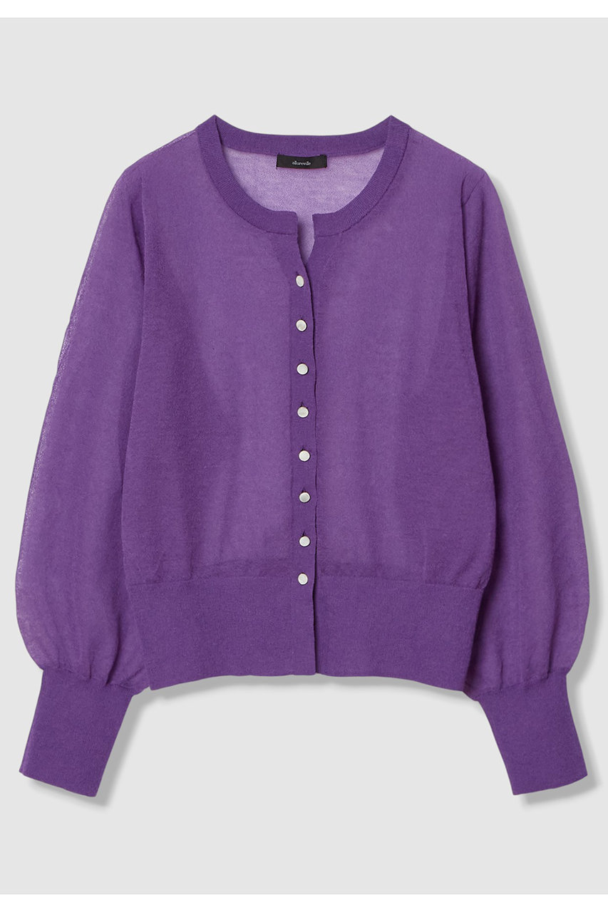 アルアバイル/allurevilleの【予約販売】シアーラミースキッパーカーディガン(パープル/20261016390-92-020)