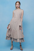 【LOULOU WILLOUGHBY】レイヤードレープワンピース