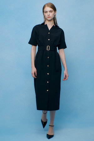 アルアバイル/allurevilleの【予約販売】【LOULOU WILLOUGHBY】ナイロンコットンクロスシャツワンピース(110500/110502)