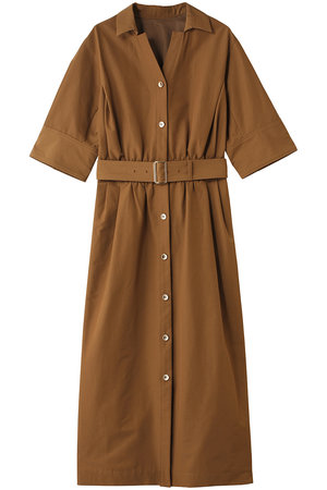 アルアバイル/allurevilleの【LOULOU WILLOUGHBY】ナイロンコットンクロスシャツワンピース