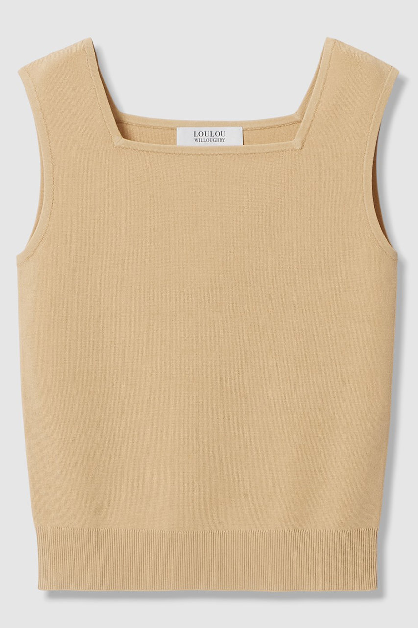 アルアバイル/allurevilleの【予約販売】【LOULOU WILLOUGHBY】スクエアタンク(ベージュ/21261016310-95-020)