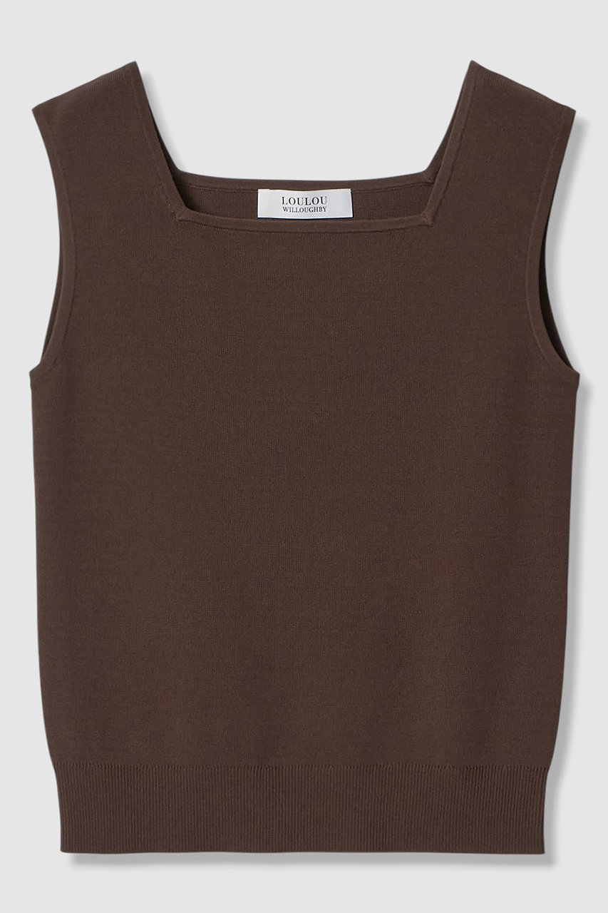 アルアバイル/allurevilleの【予約販売】【LOULOU WILLOUGHBY】スクエアタンク(モカ/21261016310-95-020)