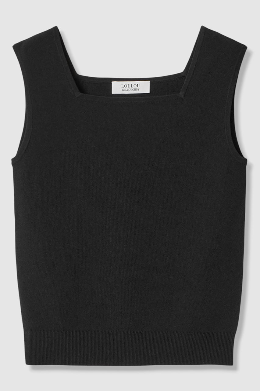 アルアバイル/allurevilleの【予約販売】【LOULOU WILLOUGHBY】スクエアタンク(ブラック/21261016310-95-020)