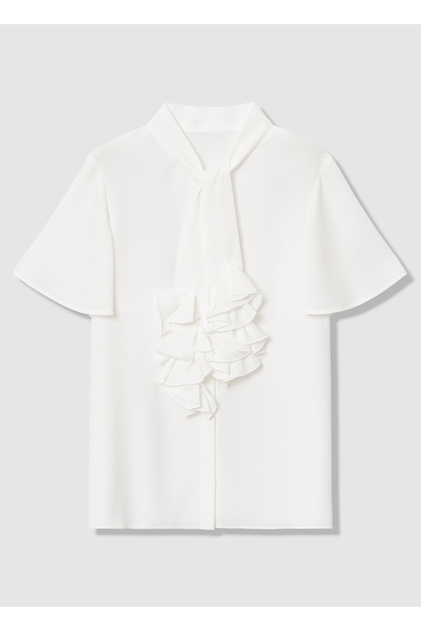 アルアバイル/allurevilleの【LOULOU WILLOUGHBY】ペタルフリルフレアスリーブブラウス(オフホワイト/21261013250-95-020)